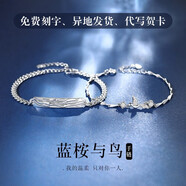 LANSILL藍(lán)桉已遇釋槐與鳥情侶手鏈一對(duì)小眾情人節(jié)生日禮物送男女朋友老婆 B8Y201情侶手鏈【刻字、異地、賀卡專屬