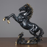 銅欣祥銅馬擺件馬到成功辦公室公司開(kāi)業(yè)喬遷禮品客廳玄關(guān)酒柜家居裝飾品 大號(hào)躍馬【配禮盒】