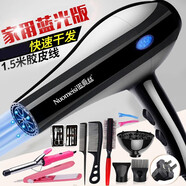 諾美絲（nuomeisi） 吹風(fēng)機(jī)家用理發(fā)店大功率電吹風(fēng)大風(fēng)力宿舍學(xué)生小吹風(fēng)筒 藍(lán)光節(jié)能版2400【全家福套餐】