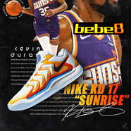 耐克（NIKE）【嚴選好物】bebe8耐克 Nike Zoom KD 杜蘭特 男子中幫實戰(zhàn)籃球鞋 KD17太陽主場FJ9488-700 45