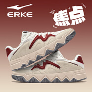 鴻星爾克男鞋高幫板鞋男款紅色潮鞋2025新款休閑鞋子男輕便厚底冬季運動(dòng)鞋 1106白亞麻(皮面-潮鞋) 43 正常尺碼