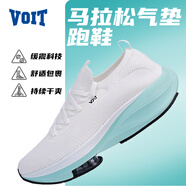 沃特 VOIT飛氮跑鞋男2024夏季新款網(wǎng)面透氣運(yùn)動(dòng)鞋氣墊緩震耐磨專(zhuān)業(yè)跑步鞋女 天藍(lán)白 36