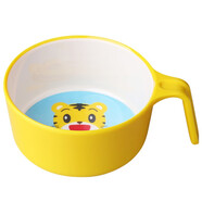 五和（WUHE）輔食碗兒童餐具寶寶吃飯碗卡通帶手柄嬰幼兒碗耐樹脂食品級防燙 巧虎單柄碗400ML