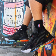 耐克（NIKE）男鞋 Lebron 16 詹姆斯16代 黑白緩震耐磨實(shí)戰(zhàn)籃球鞋AO2595-006 AO2588-AO2595-004 黑彩虹 慈善 40