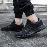阿迪達斯 （adidas）跑步鞋男鞋2025秋季新款運動(dòng)鞋減震透氣輕便低幫健身訓練鞋子 DB0646黑色 45 (280mm)