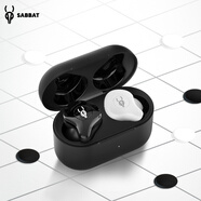 魔宴（Sabbat） X12pro無線藍牙耳機雙耳運動跑步聽歌HiFi音效半入耳式迷你藍牙情侶款搭配 黑白經典配