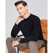 兔皇100%純羊毛2025秋冬男士新品圓領(lǐng)套頭羊毛衫保暖休閑毛衣TM249998