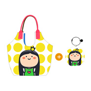 羅綺少女心肩帶手提包提包貝殼包單肩女包小眾帆布包環(huán)保 皇冠（配同款掛件） 無(wú)規格