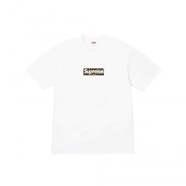 始祖鳥現(xiàn)貨Supreme SS24上海開業(yè)限定豹紋Box Logo連帽衛(wèi)衣圓領(lǐng)短袖 白色 M