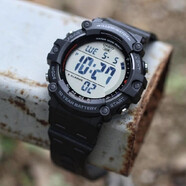 卡西歐（CASIO）男表小方塊電子表 運動(dòng)手表學(xué)生手表 多功能防水男士手表 黑色正顯AE-1500WH-1A