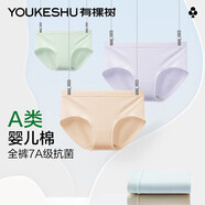 有棵樹(shù)A類嬰兒棉女士?jī)?nèi)褲女全褲7A抗菌高彈透氣防夾臀高腰女生三角褲