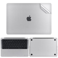 咔咔魚2024蘋果MacBook Pro電腦貼紙14/16英寸M3 M4Pro筆記本機身外殼保護貼膜 蘋果銀 ACD面