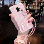 潮尚美 三星s9+手機殼g9650防摔sm軟S9十保護套plus個(gè)性DS可愛(ài)女Galaxy潮 【粉可愛(ài)兔+水晶掛繩】 三星S9+