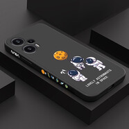 第一季紅米Note12turbo新款手機殼 紅米Note12/pro/+ 防摔軟殼個性卡通潮牌全包保護套 紅米Note12 經(jīng)典黑-三個宇航員白字