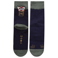 珊詩麗本命年紅襪子醒獅刺繡醒獅踩小人禮盒裝送禮襪子時(shí)尚紅娃新年襪棉 綠邊藍(lán)底納福四雙 36-45均碼男女同款