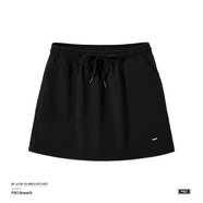 PSO Brand【商場(chǎng)同款】休閑運動(dòng)褲裙女可愛(ài)小狗風(fēng)衣料高腰短裙a字半身裙 墨黑色 Black S