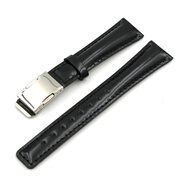 尊耀表帶 真皮表帶 適配卡西歐 SHN-5010L/ 5020 亮面表帶 光面 女表帶 黑色 寬A=18mm