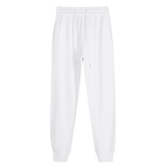 Night cat春秋款380G重磅純棉休閑褲女束腳褲子女運動(dòng)褲女新款寬松潮流衛褲 白色 S