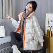 麥婭洛孕婦羽絨服a字版亮面女年外套中長(cháng)款立領(lǐng)冬裝 白色 M