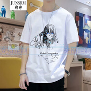 郡帥紫羅蘭永恒花園衣服男女新款夏季二次元?jiǎng)勇苓呣睜柪蛱囟绦銽恤 06 L