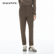 風(fēng)笛（Bagpipe）風(fēng)笛2024秋冬季小腳褲女高腰韓版修身時(shí)尚顯瘦黑色百搭款長(cháng)褲 卡其 XL 170