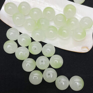 歐斯若 50顆 10mm雙色玻璃珠子 散珠 手工diy手串配件飾品串珠材料 青綠漸變 10mm（一包約50顆）