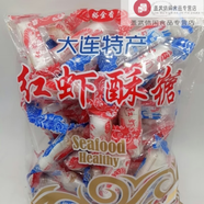 裕金香大連風(fēng)味蝦糖大連特產(chǎn)大蝦酥糖紅蝦酥糖 紅+藍色袋蝦糖1袋500克