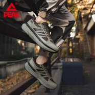 匹克（PEAK）態(tài)極科技跑鞋低幫厚底緩震保護透氣跑鞋回彈耐磨慢跑運動(dòng)休閑鞋男 灰青 44