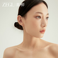 ZEGL圈圈耳環(huán)素圈耳扣925銀耳圈復(fù)古新款送女朋友禮物情人節(jié)生日 不規(guī)則銀色耳環(huán)+品牌專屬禮盒