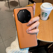 羽唐 適用華為Mate 60RS非凡大師手機殼高級棕色卡包皮質(zhì)mate60rs防摔保護套斜挎背帶掛繩 高級感棕色-單殼 華為Mate 60RS 非凡大師