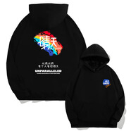 Jay周杰倫歌曲晴天長(cháng)袖連帽衛衣男女通用休閑寬松套頭外套秋冬oh 80007U2-后背斜板晴天-連帽黑色 XS