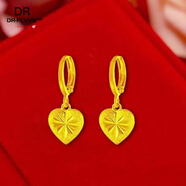 胖東來(lái)品質(zhì)越南沙金耳環(huán)大撿漏24真女氣質(zhì)滿(mǎn)天星素圈耳圈金色耳墜 旺夫**愛(ài)心耳環(huán)1.428克【僅剩5件