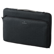 SANWA SUPPLY 蘋果電腦包手提 macbookpro內(nèi)膽包 筆記本包 毛絨內(nèi)膽專利護角 黑色 13.3英寸【適配新Mac Pro14】
