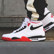 耐克（NIKE）官方艦店男鞋AIR FLIGHT 89氣墊運(yùn)動(dòng)鞋AJ4兄弟款籃球鞋休閑跑步鞋 AJ4兄弟款/白紅黑/熱賣推薦 41