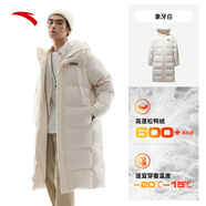 安踏（ANTA）雪殼羽絨服丨四防保暖長(zhǎng)款羽絨男女同款冬季新款加厚保暖休閑棉服 【XL充絨量300G】象牙白-2 2XL 男185
