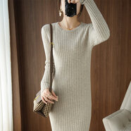 港柔毛衣內搭女中長(cháng)款低領(lǐng)緊身韓版的女士針織衫修身時(shí)尚高端韓版小個(gè) 駝色 S 均碼