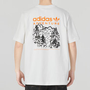 阿迪達(dá)斯 （adidas）三葉草短袖T恤男士2025夏季休閑半袖透氣圓領(lǐng)上衣跑步健身體恤 純棉IK8590白色 L 建議體重170-190斤