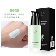 麗芝雅（LizeeaA）絲柔修養保濕懶人修護妝前乳素顏裸妝面部護理護膚 膚綠(30g) 2瓶