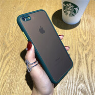佩諾iPhone8/7手機(jī)殼蘋果6s plus保護(hù)套se2液態(tài)鏡頭全包防摔男女款磨砂半透明硅膠外殼 蘋果6plus/6splus 【膚感】墨綠