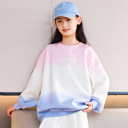 優(yōu)優(yōu)1點（Yoyo one）女童春裝套裝新款大童春季時髦洋氣衛(wèi)衣兒童春秋炸街女孩休閑 4891漸變 170cm