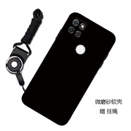 膜思維 榮耀Play5T手機殼防摔KOZ-AL40保護套全包硅膠磨砂男女簡(jiǎn)約卡通軟殼 純黑（殼+掛繩）#TF