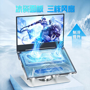 齊論筆記本散熱器半導體制冷游戲本電腦底座降溫支架靜音風(fēng)扇17英寸適應于外星人蘋(píng)果華碩天冰冷板 黑色（旋轉支架+散熱器）