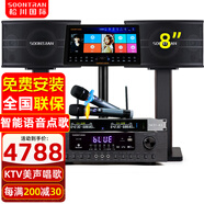 松川國(guó)際 sp9家庭10吋KTV音響套裝全套家用會(huì)議卡包音響電視卡拉OK音箱套 8吋版本+話筒+20吋3TB點(diǎn)歌機(jī)