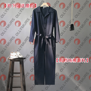 OLLYMURS抖音王菲同款純色連體褲長(cháng)褲女寬松休閑工裝潮2020春夏裝新款女 王菲同款連體褲 S