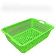 斌敘塑料筐加厚廚房酒店家用洗菜籃子瀝水框菜籃水果筐收納籃超市商場(chǎng)配貨框子醫院抓藥框長(cháng)方形周轉框大號收 青色 綠6號 55*41.5*19