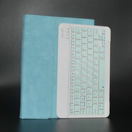 適用HUAWEI/華為平板M5 CMR-W09/AL19 10.8寸Pro保護(hù)套殼鍵盤皮套 湖藍(lán)色保護(hù)套+鍵盤