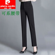 皮爾卡丹（pierre cardin）通勤白領(lǐng)ol風(fēng)職業(yè)女式西裝褲直筒春夏新款顯瘦休閑時尚銀行上班族 黑色九分-夏季薄款889 S碼/26碼（建議80-90斤）