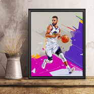 庫(kù)里海報(bào)相框裝飾畫(huà)手辦紀(jì)念品生日禮物周邊nba籃球明星擺件掛畫(huà) 庫(kù)里十寸-20 （20.3*25.4cm）