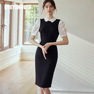 ROEYSHOUSE新款夏季羅衣拼接娃娃領(lǐng)女裝連衣裙修身裙子06357 拼色06357 M