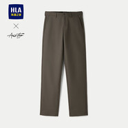 海瀾之家（HLA）休閑褲男24新輕商務時尚直筒刺繡褲子男冬季 卡其9F 170/80A M推薦121~134斤